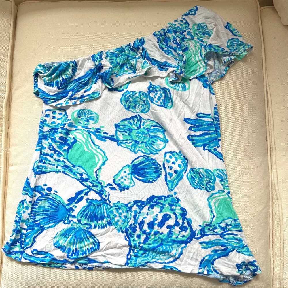 Lily Pulitzer One Shoulder Shirt